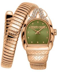 Roberto Cavalli - Aurora Snake Wraparound Bracelet Watch, 24Mm X 30Mm - Lyst