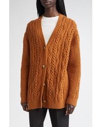 Vince - Mixed Stitch Wool & Cashmere Blend Cardigan - Lyst