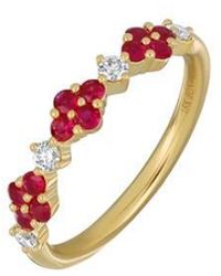 Bony Levy - El Mar 18K Ruby & Diamond Stackable Ring - Lyst
