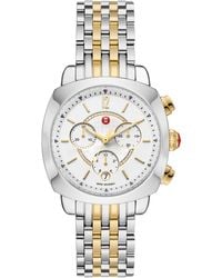 Michele - Ascalon Two-tone Diamond Bracelet Watch - Lyst