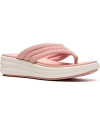 Clarks - Drift Carmen Wedge Flip Flop - Lyst