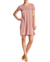 max studio metallic mesh swing dress