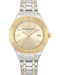 BCBGMAXAZRIA - 3-hand Quartz Two-tone Bracelet Watch - Lyst