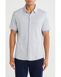 WESTZEROONE - Riverway Short Sleeve Cotton Blend Knit Button-Up Shirt - Lyst