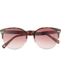 Ted Baker - 55Mm Full Rim Round Sunglasses - Lyst