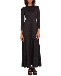 Misook - Shimmer Long Sleeve Knit Dress - Lyst
