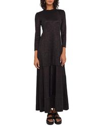 Misook - Shimmer Long Sleeve Knit Dress - Lyst