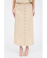 Blu Pepper - Front Button Maxi Skirt - Lyst
