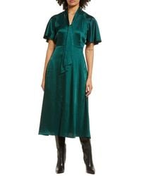 white christmas dresses LONG SLEEVE PRINTED ORGANZA SHIRT DRESS – JULIA JORDAN