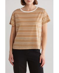 Halogen® - Stripe Boxy T-shirt - Lyst