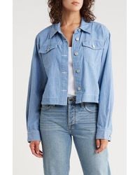Habitual - Stripe Swingy Crop Shirt Jacket - Lyst