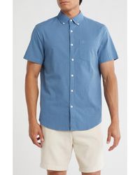 Original Penguin - Short Sleeve Stretch Seersucker Button-Down Shirt - Lyst