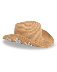 David & Young - Glitter Stars Straw Cowboy Hat - Lyst