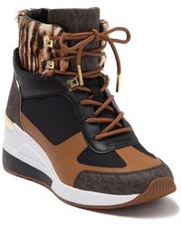 liv canvas and leather trainer