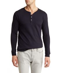 Slate & Stone - Textured Long Sleeve Cotton Knit Henley - Lyst