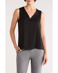 Theory - Split Neck Silk Shell - Lyst