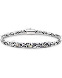 DEVATA - Sterling Silver With 18k Gold Accents Bracelet - Lyst