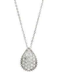 Savvy Cie Jewels - Pavé Cubic Zirconia Teardrop Pendant Necklace - Lyst