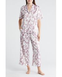 Nordstrom - Satin Short Sleeve Shirt & Capri Pajamas - Lyst