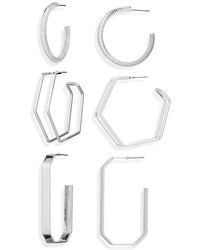 Tasha - Set Of 3 Assorted Hoop Earrings - Lyst