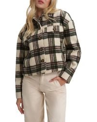 Noize - Plaid Crop Shacket - Lyst
