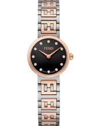 Fendi - Forever Sunray Two-Tone Diamond Bracelet Watch, 19Mm - Lyst