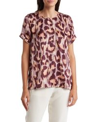 DR2 by Daniel Rainn - Pinched Sleeve Satin High/Low Top - Lyst
