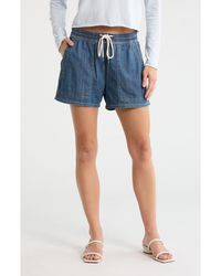 James Perse - Drawstring Denim Shorts - Lyst