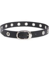 Linea Pelle - Grommet Oval Buckle Belt - Lyst
