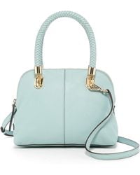 Cole Haan Benson Small Leather Dome Satchel - Blue