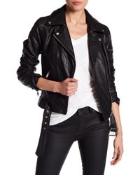 7 for all mankind leather moto jacket