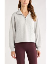 Zella - Ultracozy Fleece Half Zip Pullover - Lyst