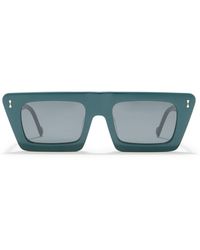 Zimmermann 51mm Carnaby Modern Rectangle Sunglasses In Petrol Green /teal Mono At Nordstrom Rack