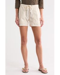 James Perse - Stretch Cotton Poplin Drawstring Shorts - Lyst