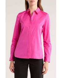 Theory - Fitted Long Sleeve Button-Up Shirt - Lyst