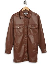 vigoss faux leather puffer jacket