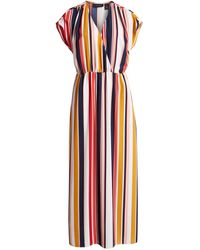 halogen v neck maxi dress