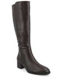 Journee Collection - Vegan Leather Knee-High Boots - Lyst