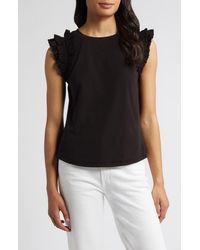 Wit & Wisdom - Ruffle Sleeve Top - Lyst