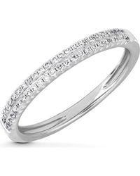 Bony Levy - 18K Pavé Diamond Stackable Band Ring - Lyst