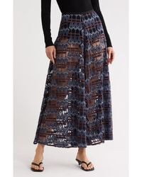 Longchamp - Print Maxi Skirt - Lyst