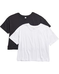 90 Degrees - 2-pack Deluxe Cropped T-shirts - Lyst
