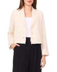 Halogen® - Fringe Detail Tweed Jacket - Lyst