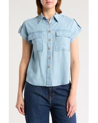 Blu Pepper - Short Sleeve Button-Up Shirt - Lyst