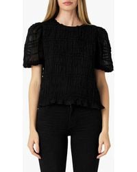 Endless Rose - Smocked Puff Sleeve Top - Lyst