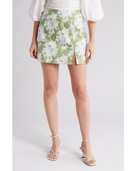 Lulus - Feelin' Flirty Floral Miniskirt - Lyst
