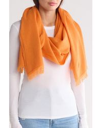 Portolano - Merino Wool Eyelash Fringe Wrap Scarf - Lyst