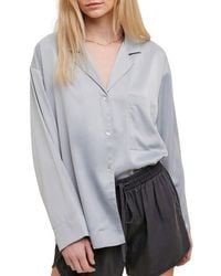 Wishlist - Satin Button Up Shirt - Lyst