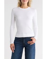 Theory - Compact Rib Long Sleeve T-Shirt - Lyst