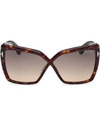 Tom Ford - Fiore 63Mm Oversize Gradient Butterfly Sunglasses - Lyst